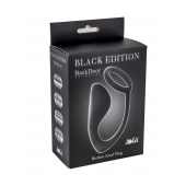 Чёрное эрекционное кольцо с анальной пробкой Button Anal Plug - Lola Games - в Ставрополе купить с доставкой