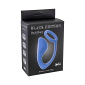 Синее эрекционное кольцо с анальной пробкой Button Anal Plug - Lola Games - в Ставрополе купить с доставкой