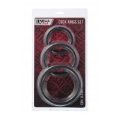 Набор из 3 чёрных эрекционных колец - ToyFa - в Ставрополе купить с доставкой