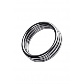 Металлическое эрекционное кольцо с рёбрышками размера L - ToyFa - в Ставрополе купить с доставкой