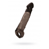 Чёрная насадка на пенис Tс подхватом - 19,5 см. - ToyFa - в Ставрополе купить с доставкой