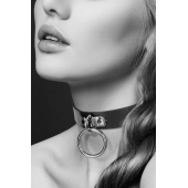 Узенький ошейник из полиуретана с кольцом - Bijoux Pour Toi - купить с доставкой в Ставрополе