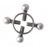 Серебристые зажимы для сосков на винтах - ToyFa - купить с доставкой в Ставрополе