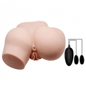 Телесный полуторс с двумя любовными тоннелями и вибрацией - Baile - в Ставрополе купить с доставкой