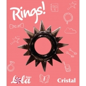 Чёрное эрекционное кольцо Rings Cristal - Lola Games - в Ставрополе купить с доставкой