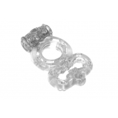 Прозрачное эрекционное кольцо Rings Treadle с подхватом - Lola Games - в Ставрополе купить с доставкой