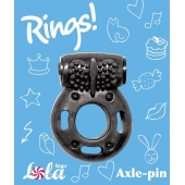Черное эрекционное кольцо с вибрацией Rings Axle-pin - Lola Games - в Ставрополе купить с доставкой