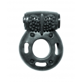 Черное эрекционное кольцо с вибрацией Rings Axle-pin - Lola Games - в Ставрополе купить с доставкой