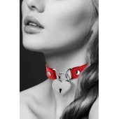 Красный чокер с замком в форме сердца - Bijoux Pour Toi - купить с доставкой в Ставрополе