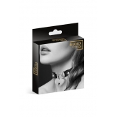 Черный чокер с замком в форме сердца - Bijoux Pour Toi - купить с доставкой в Ставрополе