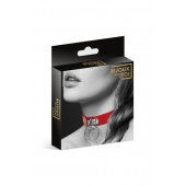 Красный узенький чокер с кольцом - Bijoux Pour Toi - купить с доставкой в Ставрополе