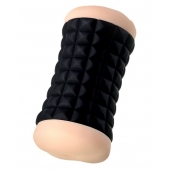 Двухсторонний мастурбатор JOS JANICE в черном цилиндре - JOS - в Ставрополе купить с доставкой