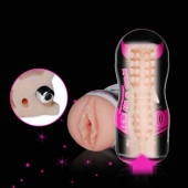 Мастурбатор-вагина Sex In A Can Vibra Vagina Tunnel - Lovetoy - в Ставрополе купить с доставкой