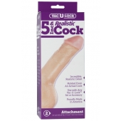 Насадка-реалистик для трусиков Vac-U-Lock 5  Realistic - 12,7 см. - Doc Johnson - купить с доставкой в Ставрополе