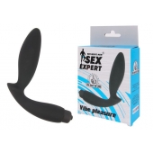 Чёрный вибростимулятор простаты Sex Expert Vibe Pleasure - Sex Expert - в Ставрополе купить с доставкой