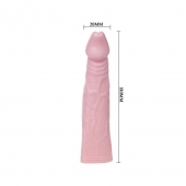 Телесная насадка с вибрацией Sex Expert - 18 см. - Sex Expert - в Ставрополе купить с доставкой