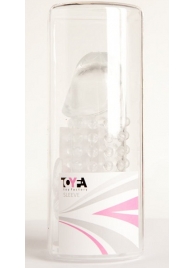 Гелевая прозрачная насадка с 2 отростками - 13 см. - Toyfa Basic - в Ставрополе купить с доставкой