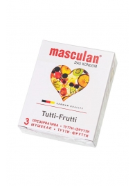 Жёлтые презервативы Masculan Ultra Tutti-Frutti с фруктовым ароматом - 3 шт. - Masculan - купить с доставкой в Ставрополе