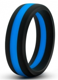 Черно-синее эрекционное кольцо Silicone Go Pro Cock Ring - Blush Novelties - в Ставрополе купить с доставкой