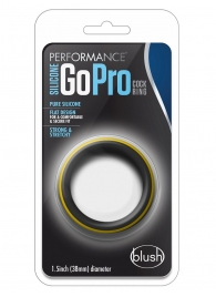 Черно-желтое силиконовое эрекционное кольцо Silicone Go Pro Cock Ring - Blush Novelties - в Ставрополе купить с доставкой