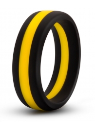 Черно-желтое силиконовое эрекционное кольцо Silicone Go Pro Cock Ring - Blush Novelties - в Ставрополе купить с доставкой