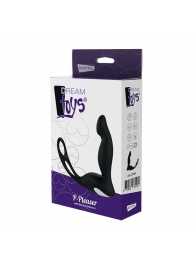 Черный вибромассажер простаты P-PLEASER W ERECTION ENHANCE - Dream Toys - в Ставрополе купить с доставкой