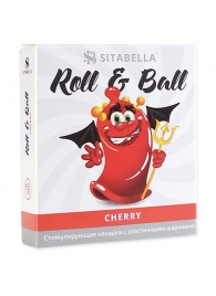 Стимулирующий презерватив-насадка Roll   Ball Cherry - Sitabella - купить с доставкой в Ставрополе