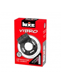 Чёрное эрекционное виброкольцо Luxe VIBRO  Африканский Эль Дьябло  + презерватив - Luxe - в Ставрополе купить с доставкой