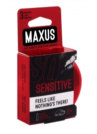 Ультратонкие презервативы в железном кейсе MAXUS Sensitive - 3 шт. - Maxus - купить с доставкой в Ставрополе