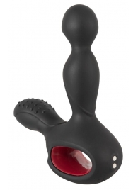 Черный вибромассажер простаты с нагревом и ротацией Prostate Plug - 14,5 см. - Orion - в Ставрополе купить с доставкой