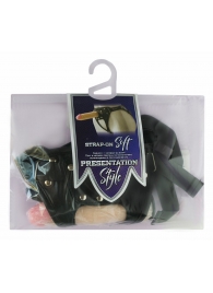 Черный пояс-трусики с двумя насадками Soft-Dolli - 16,5 и 10,5 см. - LOVETOY (А-Полимер) - купить с доставкой в Ставрополе