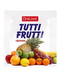 Пробник гель-смазки Tutti-frutti со вкусом тропических фруктов - 4 гр. - Биоритм - купить с доставкой в Ставрополе