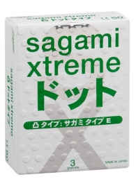 Презервативы Sagami Xtreme SUPER DOTS с точками - 3 шт. - Sagami - купить с доставкой в Ставрополе