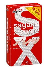 Утолщенные презервативы Sagami Xtreme Feel Long с точками - 10 шт. - Sagami - купить с доставкой в Ставрополе