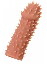 Телесная реалистичная насадка KOKOS Extreme Sleeve 07 с дополнительной стимуляцией - 12,7 см. - KOKOS - в Ставрополе купить с доставкой