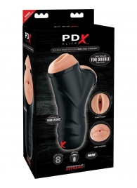 Мастурбатор в колбе с двумя тоннелями Double Penetration Vibrating Stroker - Pipedream - в Ставрополе купить с доставкой