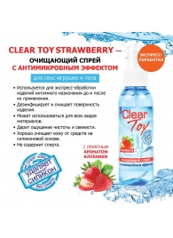 Очищающий спрей для игрушек CLEAR TOY Strawberry - 100 мл. - Биоритм - купить с доставкой в Ставрополе