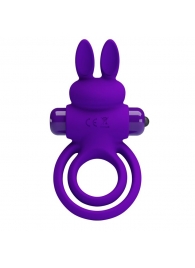 Фиолетовое эрекционное кольцо с вибростимуляцией клитора Vibrant Penis Ring III - Baile - в Ставрополе купить с доставкой