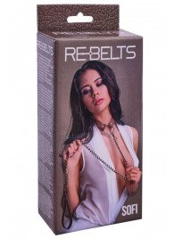 Коричневый поводок и чокер с кольцом Sofi - Rebelts - купить с доставкой в Ставрополе