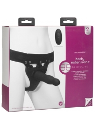Черный полый вибрострапон Body Extensions BE Aroused - 17,78 см. - Doc Johnson - купить с доставкой в Ставрополе