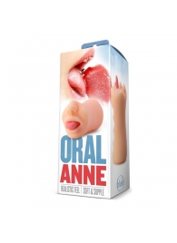 Телесный мастурбатор-ротик с язычком Oral Anne - Blush Novelties - в Ставрополе купить с доставкой