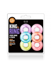 Набор из 6 эрекционных колец King of the Ring - Blush Novelties - в Ставрополе купить с доставкой