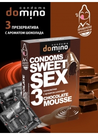 Презервативы для орального секса DOMINO Sweet Sex с ароматом шоколадного мусса - 3 шт. - Domino - купить с доставкой в Ставрополе