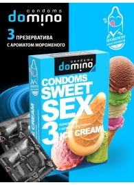 Презервативы для орального секса DOMINO Sweet Sex с ароматом мороженого - 3 шт. - Domino - купить с доставкой в Ставрополе
