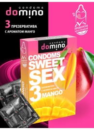Презервативы для орального секса DOMINO Sweet Sex с ароматом манго - 3 шт. - Domino - купить с доставкой в Ставрополе