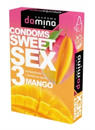 Презервативы для орального секса DOMINO Sweet Sex с ароматом манго - 3 шт. - Domino - купить с доставкой в Ставрополе