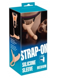 Силиконовый полый страпон на ремнях Silicone Strap-on - 16 см. - Orion - купить с доставкой в Ставрополе