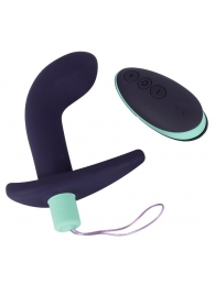 Темно-фиолетовый вибростимулятор простаты с пультом ДУ Remote Controlled Prostate Plug - Orion - в Ставрополе купить с доставкой