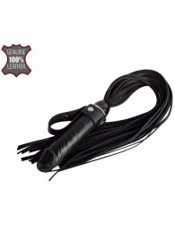 Черная плеть  Ковбой  с ручкой-фаллосом - 55 см. - Sitabella - купить с доставкой в Ставрополе