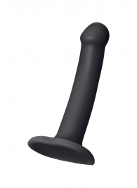 Черный фаллос на присоске Silicone Bendable Dildo S - 17 см. - Strap-on-me - купить с доставкой в Ставрополе
